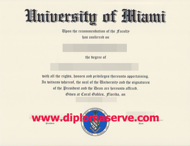 University of Miami degree