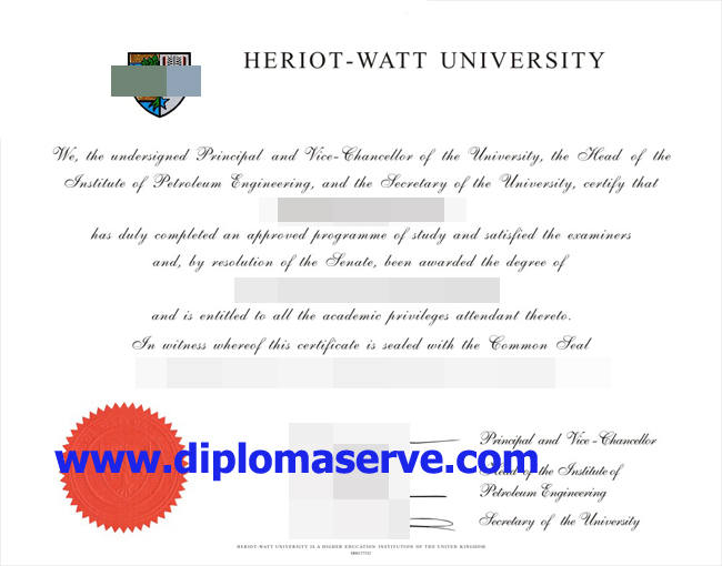 Heriot Watt University degree