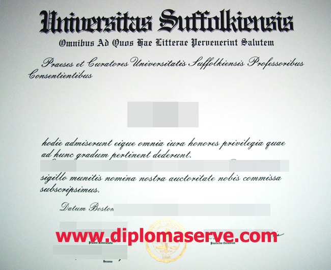 Suffolk University degree/Universitas suffolkiensis degree