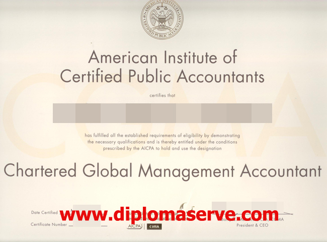 Chartered Global Management Accountant certificate / CGMA