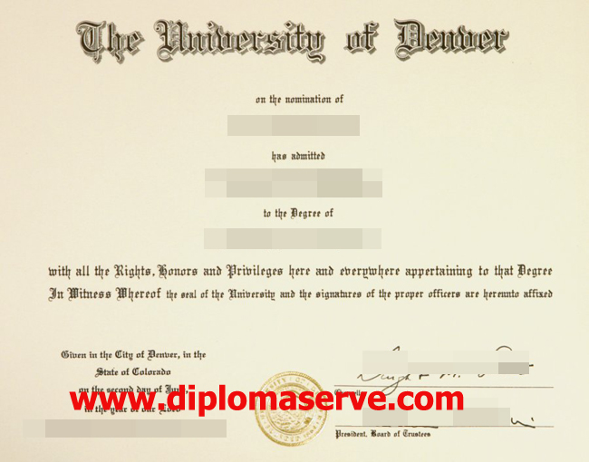 the university of Denver degree