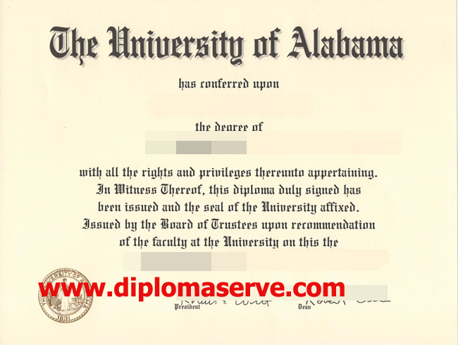 the University of Alabama degree