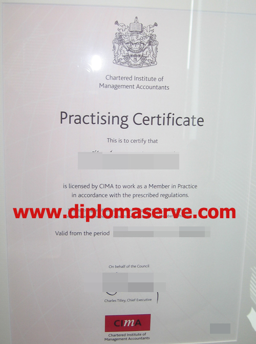 The Chartered Institute of Management Accountants certificate_CIMA ceritificate