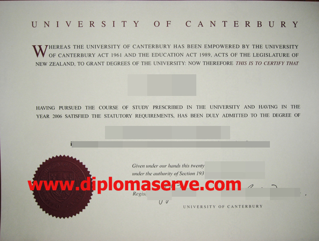 University of Canterbury degree